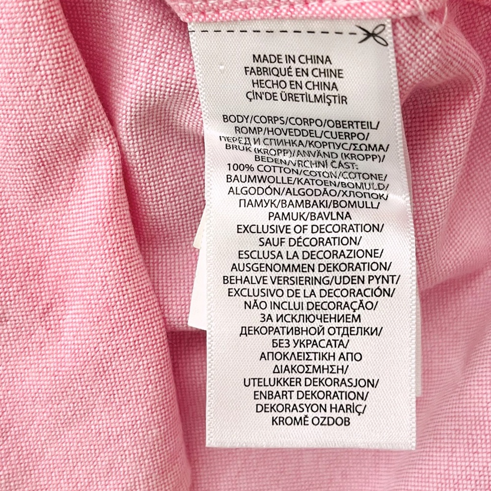 POLO Ralph Lauren Dress Shirt Little Kid 7 years old Button Front Pink / White - Picture 5 of 8